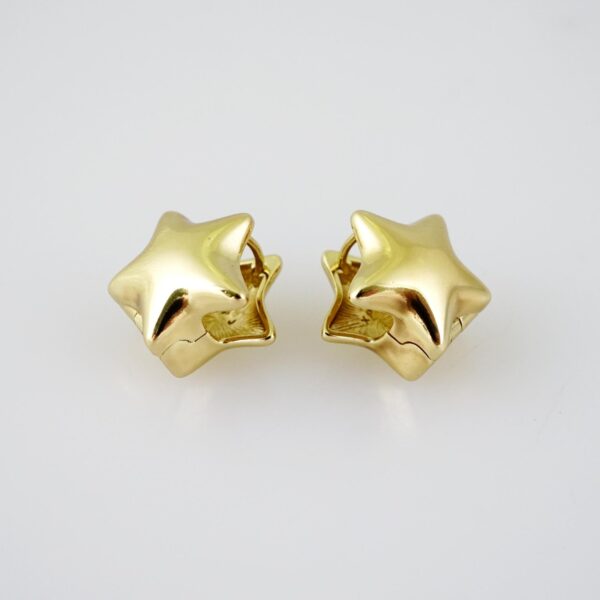 E1992 Earrings - Aretes - Plain - 14k Real Color
