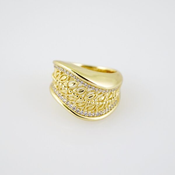 R690 RING - ANILLO - Zircon Stone - 14K Real Color