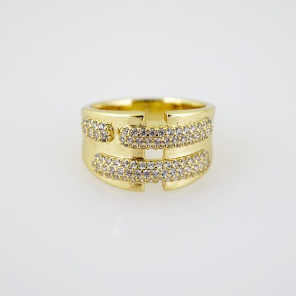 R692 RING - ANILLO - Zircon Stone - 14K Real Color