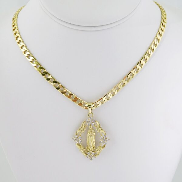 SET1521 Cadenas & Colgantes - Chain - Pendants -  14K Real Color - Zircon Stone - 6mmX45cm