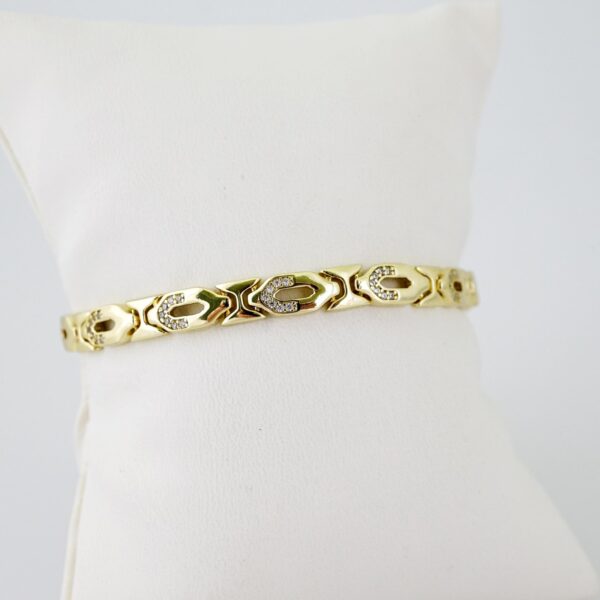 B1498 Bracelet - Pulseras - Zircon Stone - 14K Real Color