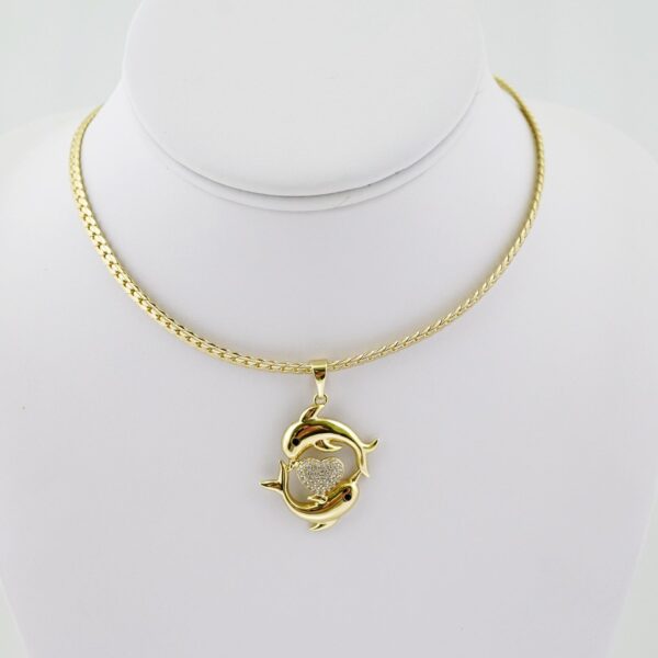 SET1690 Gargantilla & Colgantes - Choker W - Pendants - 14K Real Color