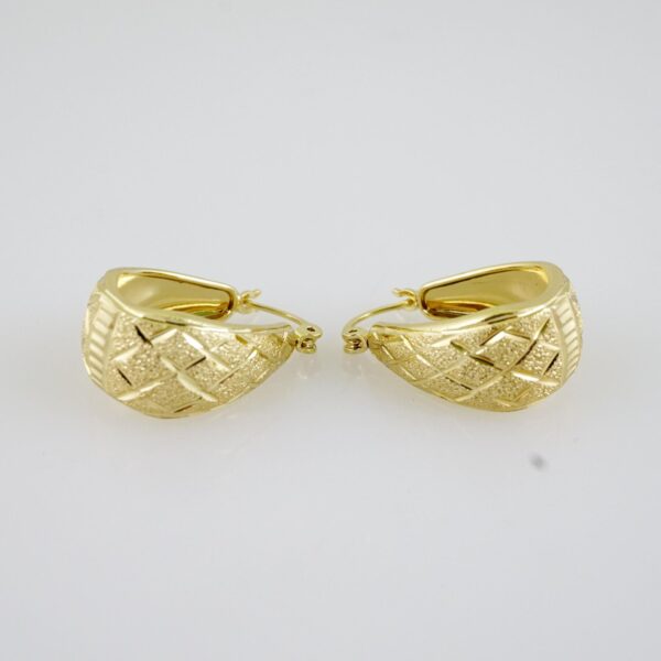 E2251 Earrings - Aretes - Plain - 14K Real Color