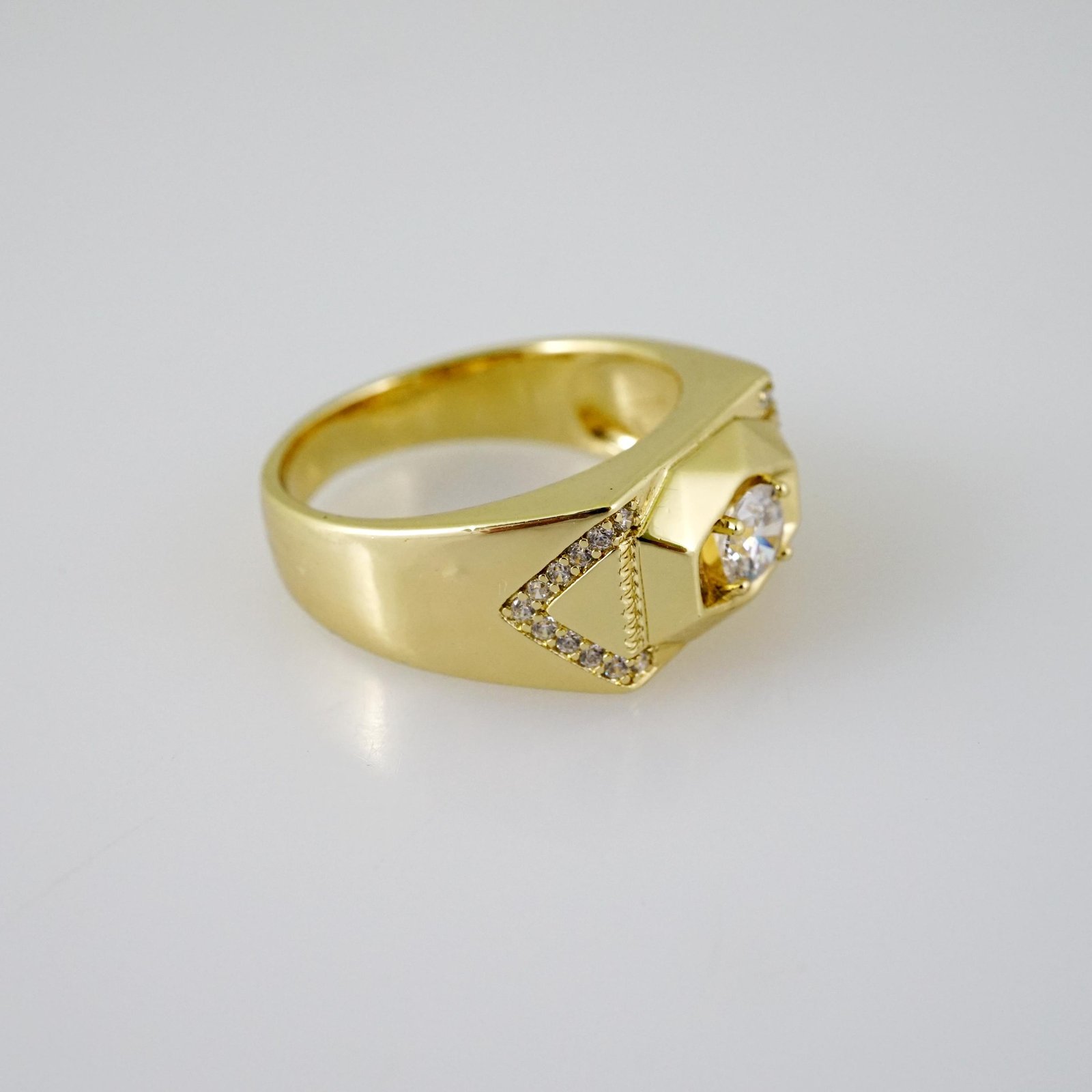 R748 RING - ANILLO - Zircon Stone - 14K Real Color - Image 2