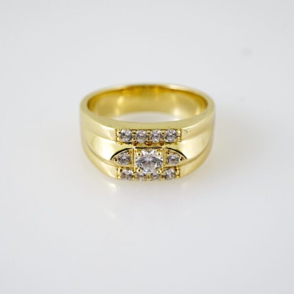 R750 RING - ANILLO - Zircon Stone - 14K Real Color