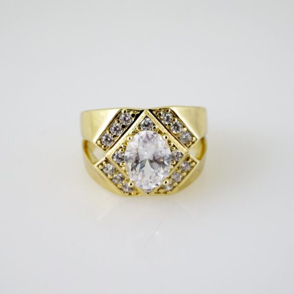 R755 RING - ANILLO - Zircon Stone - 14K Real Color