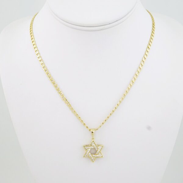 SET1702  Cadenas & Colgantes - Chain - Pendants - Zircon Stone - 14K Real Color - 3mmX45cm