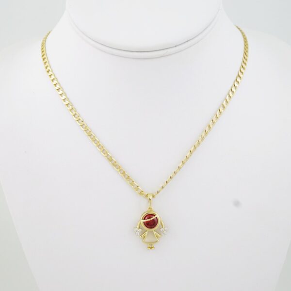 SET1705 Cadenas & Colgantes - Chain - Pendants - Zircon Stone - 14K Real Color - 3mmX45cm
