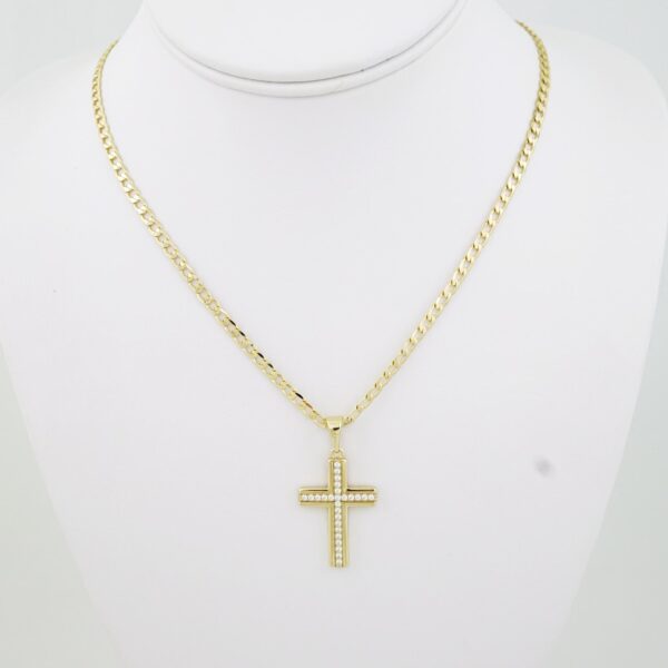 SET1706 Cadenas & Colgantes - Chain - Pendants - Zircon Stone - 14K Real Color - 3mmX60cm