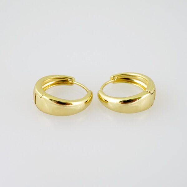 E2024 Earrings - Aretes - Plain - 14k Real Color