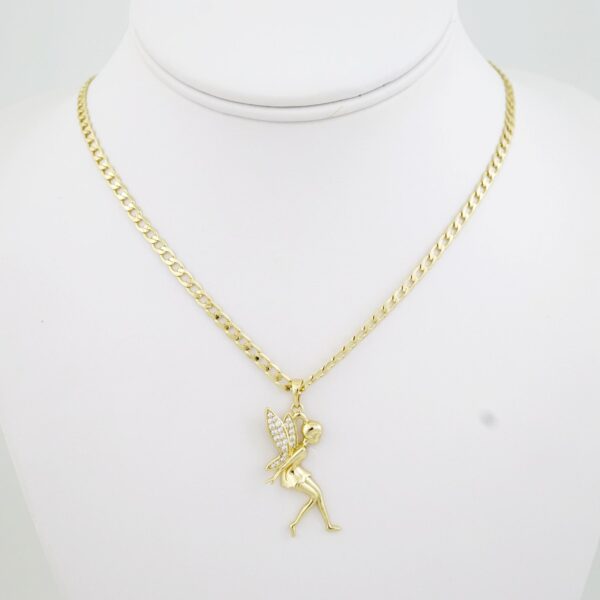SET1708 Cadenas & Colgantes - Chain - Pendants - Zircon Stone - 14K Real Color - 3mmX45cm