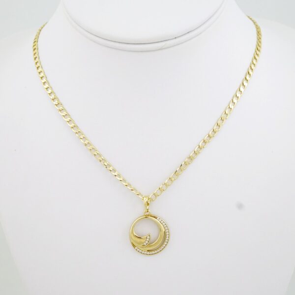SET1709 Cadenas & Colgantes - Chain - Pendants - Zircon Stone - 14K Real Color - 3mmX60cm
