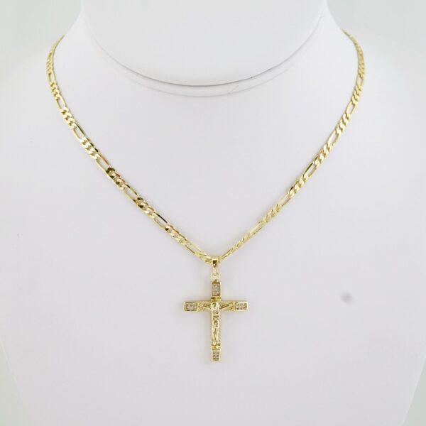 SET1711 Cadenas & Colgantes - Chain - Pendants - Zircon Stone - 14K Real Color - 3mmX45cm