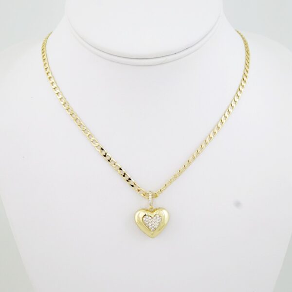 SET1713 Cadenas & Colgantes - Chain - Pendants - Zircon Stone - 14K Real Color - 3mmX45cm