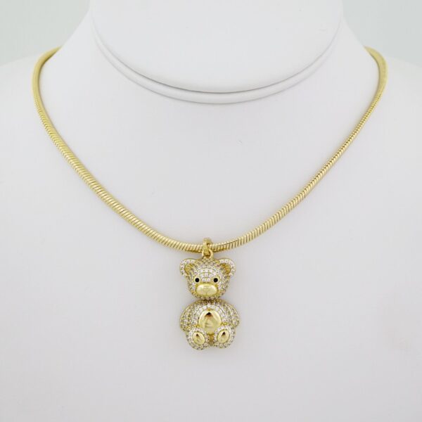 SET1527 Gargantilla & Colgantes- Choker W - Pendants- 14K Real Color- Zircon Stone