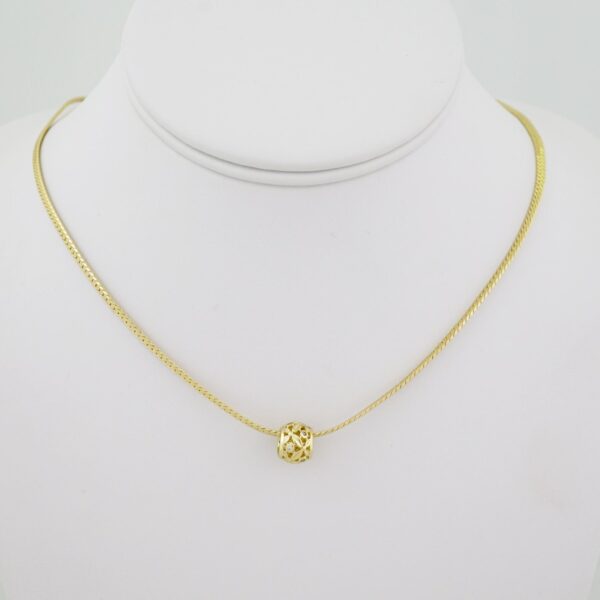 SET1531 Gargantilla & Colgantes- Choker W - Pendants- 14K Real Color- Zircon Stone