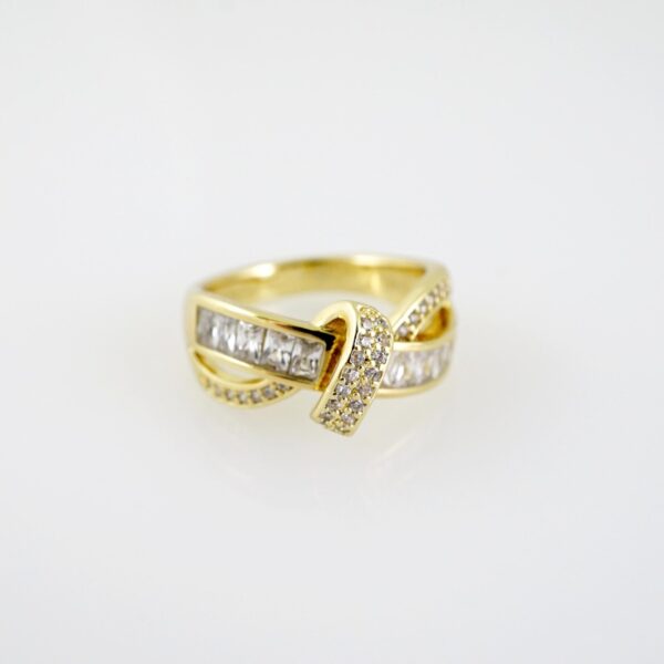 R700 RING - ANILLO - Zircon Stone - 14K Real Color