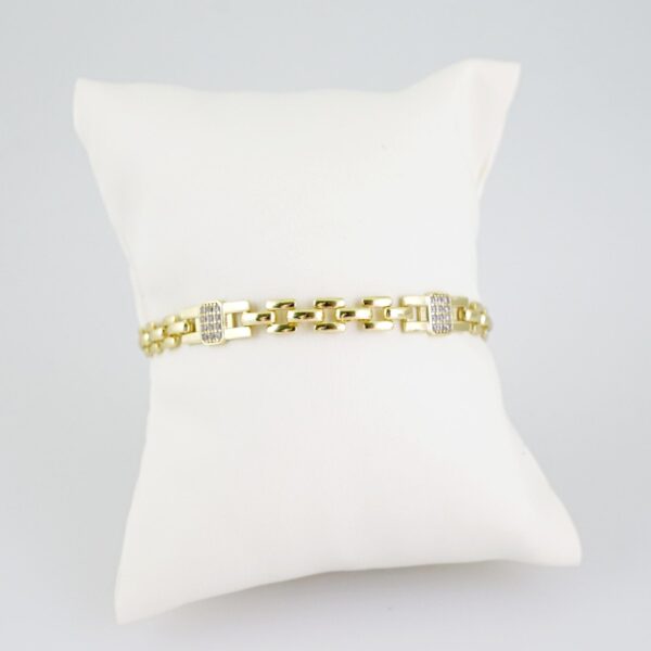 B1411 Bracelet - Pulseras - Zircon Stone - 14K Real Color