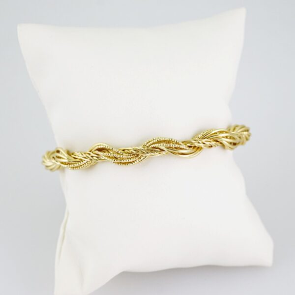 P380 Bangle - Pulsos - 14K Real Color - Zircon Stone