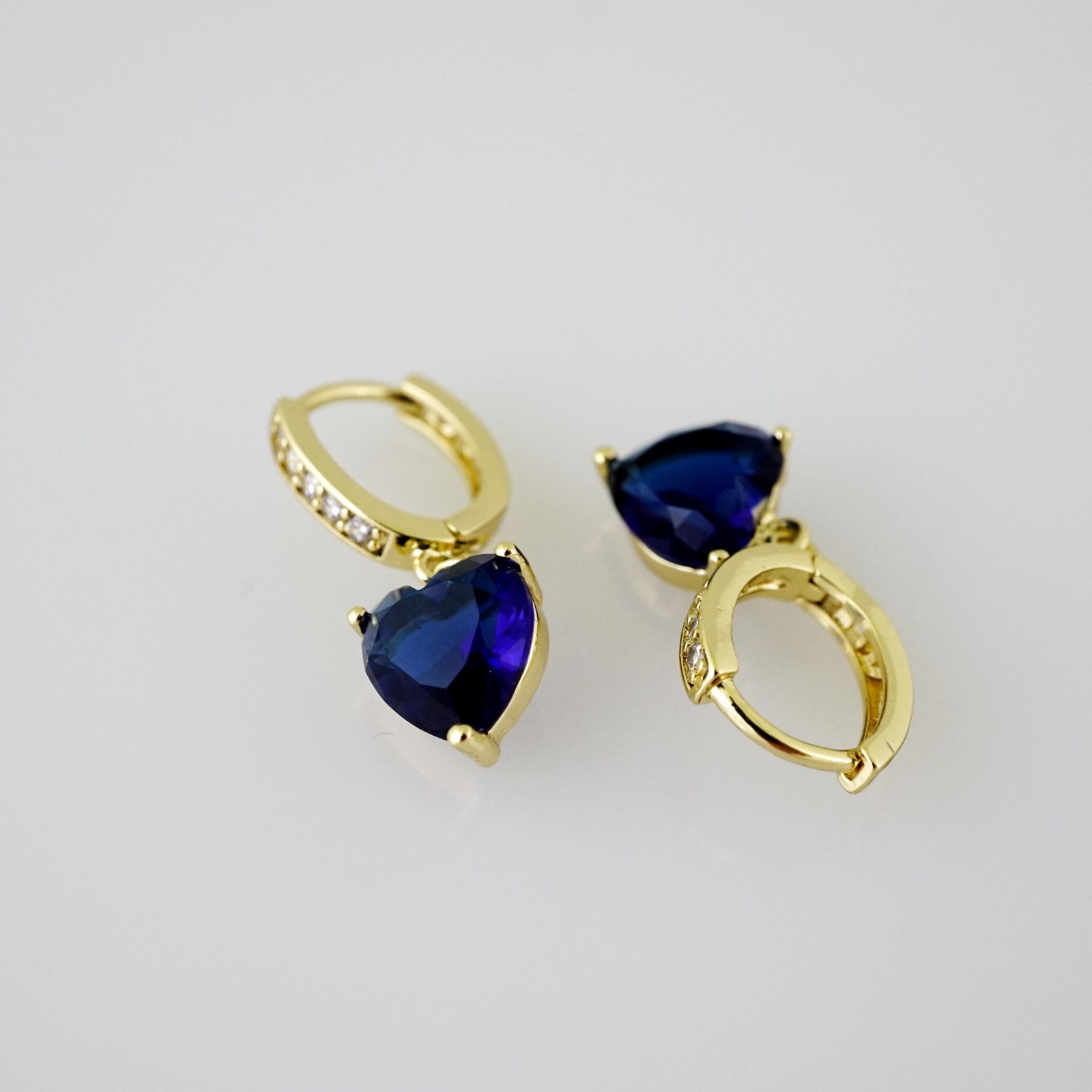 E2453 Earrings - Aretes - Zircon Stone - 14K Real Color - Image 2