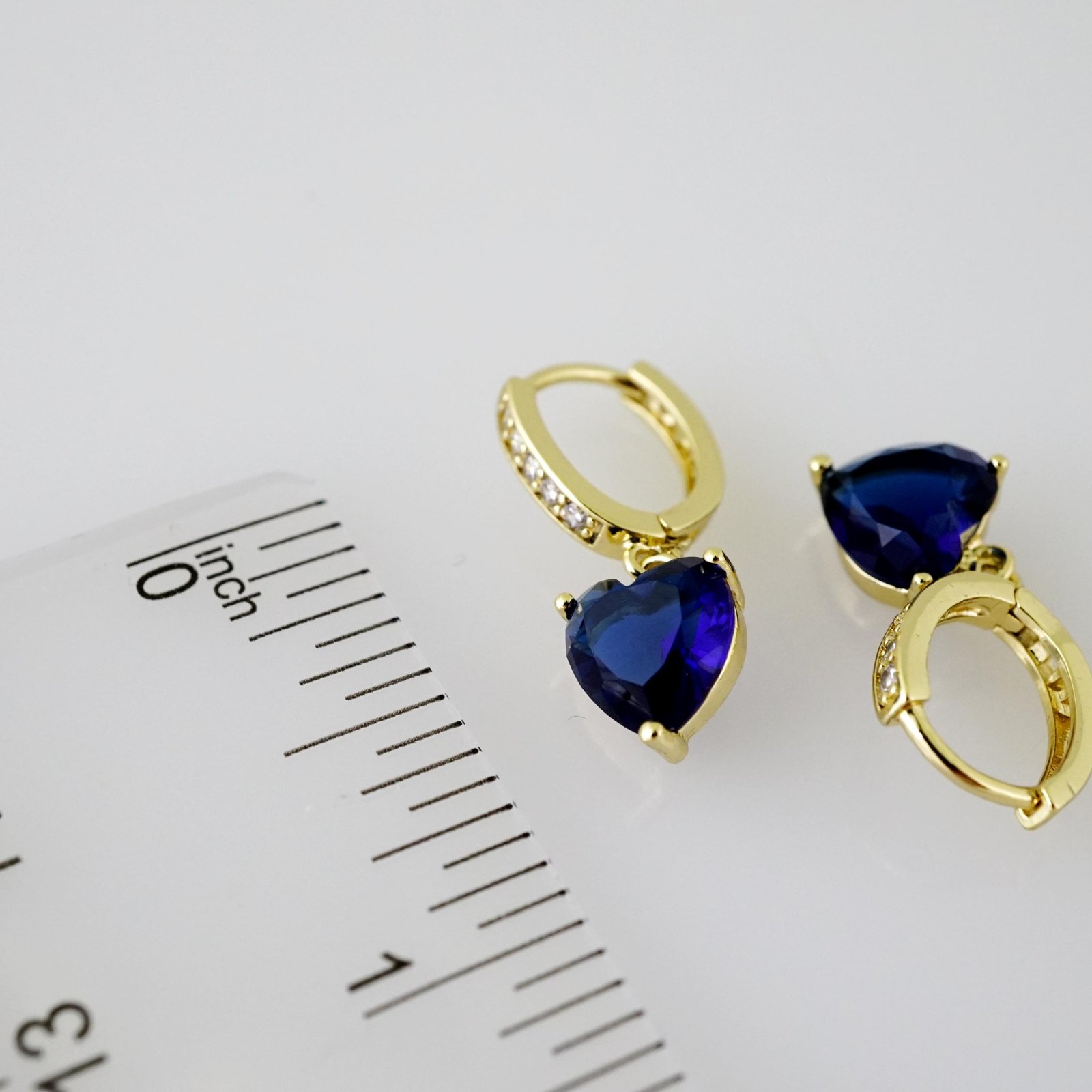 E2453 Earrings - Aretes - Zircon Stone - 14K Real Color - Image 3