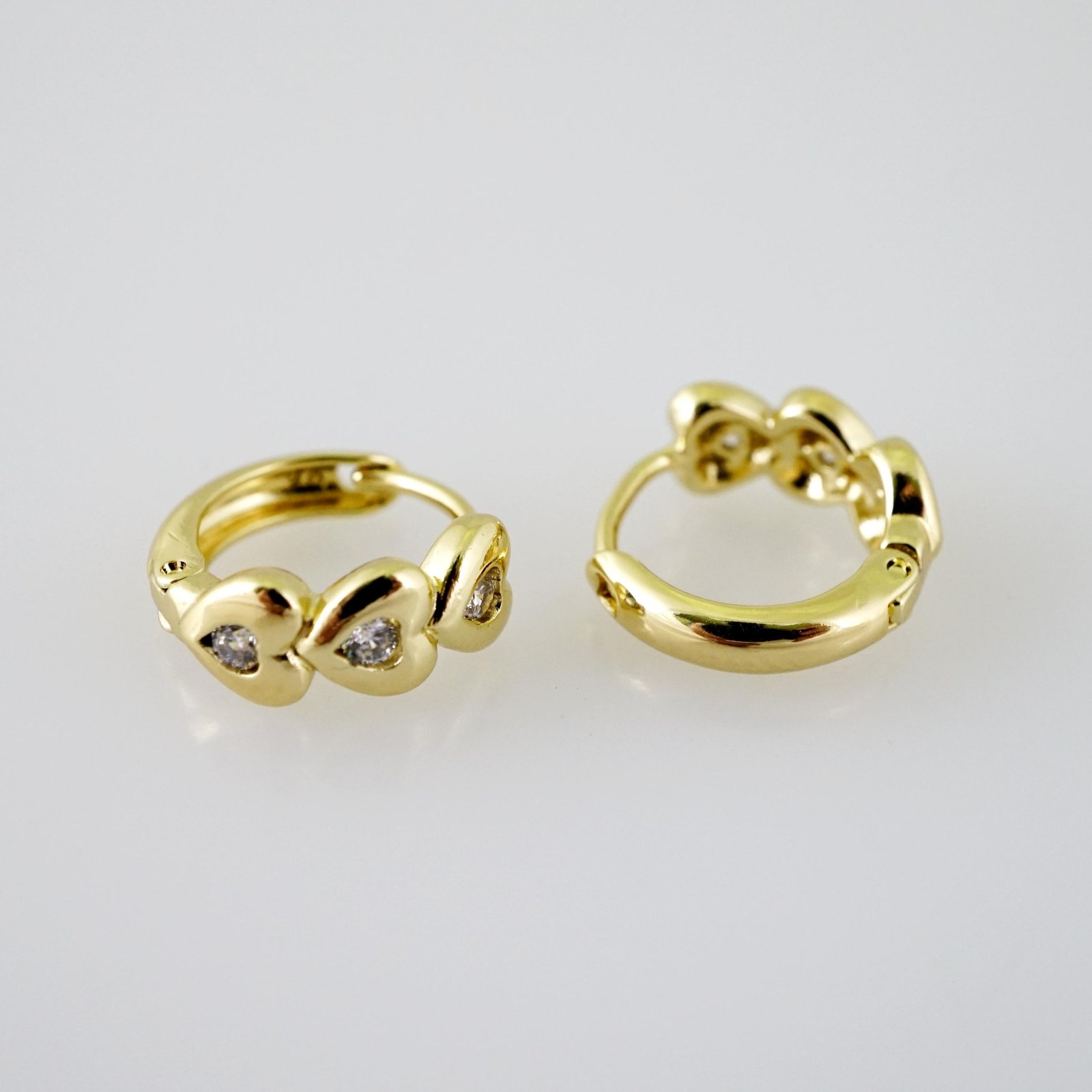 E2456 Earrings - Aretes - Zircon Stone - 14K Real Color - Image 2