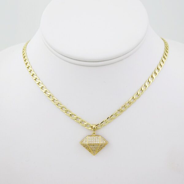 SET1534 Cadenas & Colgantes - Chain - Pendants -  14K Real Color - Zircon Stone - 4mmX50cm