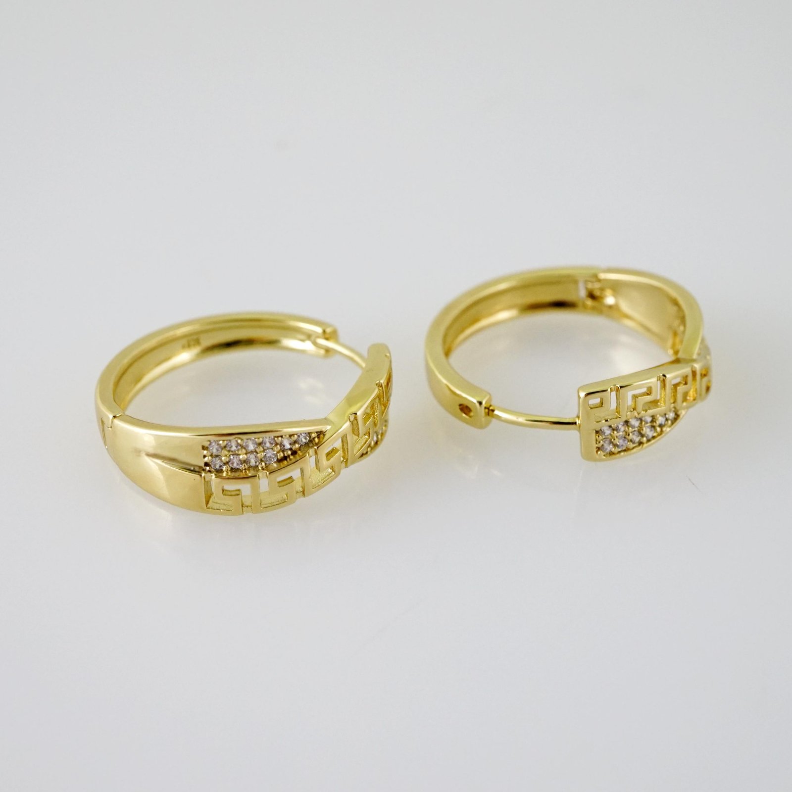 E2458 Earrings - Aretes - Zircon Stone - 14K Real Color - Image 2