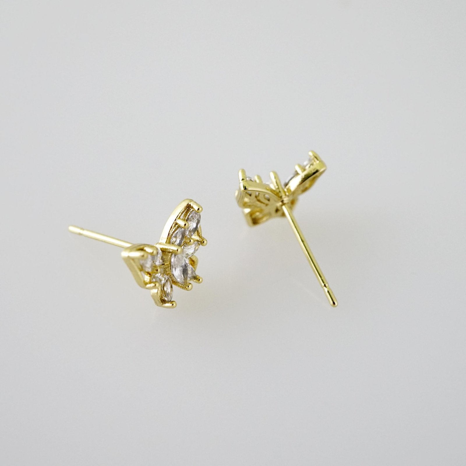E2459 Earrings - Aretes - Zircon Stone - 14K Real Color - Image 2
