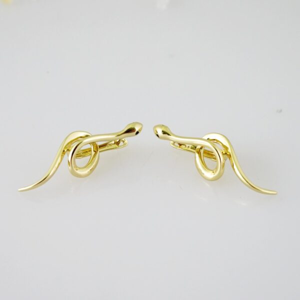 E2467 Earrings - Aretes - Plain - 14K Real Color