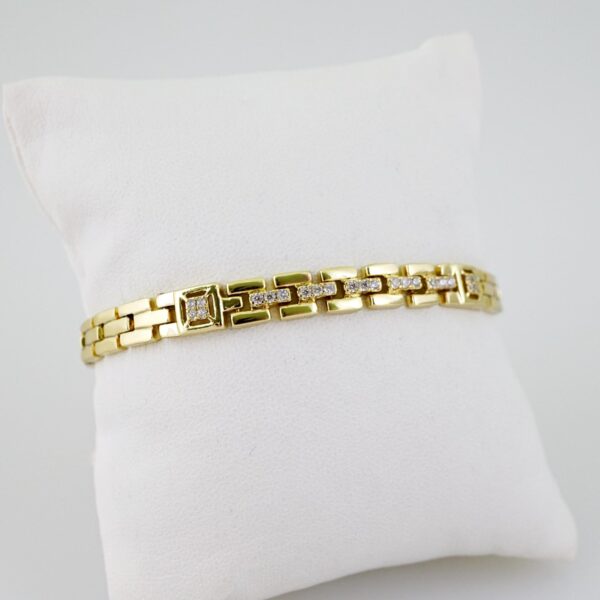 B1518 Bracelet - Pulseras - Zircon Stone - 14K Real Color