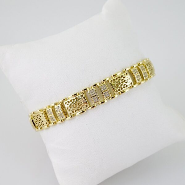 B1530 Bracelet - Pulseras - Zircon Stone - 14K Real Color
