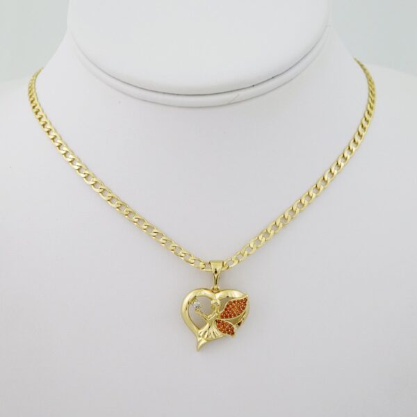 SET1716 Cadenas & Colgantes - Chain - Pendants - Zircon Stone - 14K Real Color - 3mmX45cm