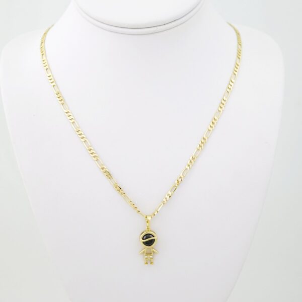 SET1717 Cadenas & Colgantes - Chain - Pendants - Zircon Stone - 14K Real Color - 3mmX60cm