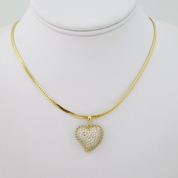 SET1718 Cadenas & Colgantes - Chain - Pendants - Zircon Stone - 14K Real Color - 3mmX50cm