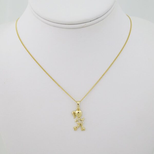 SET1720 Cadenas & Colgantes - Chain - Pendants - Zircon Stone - 14K Real Color - 2mmX60cm