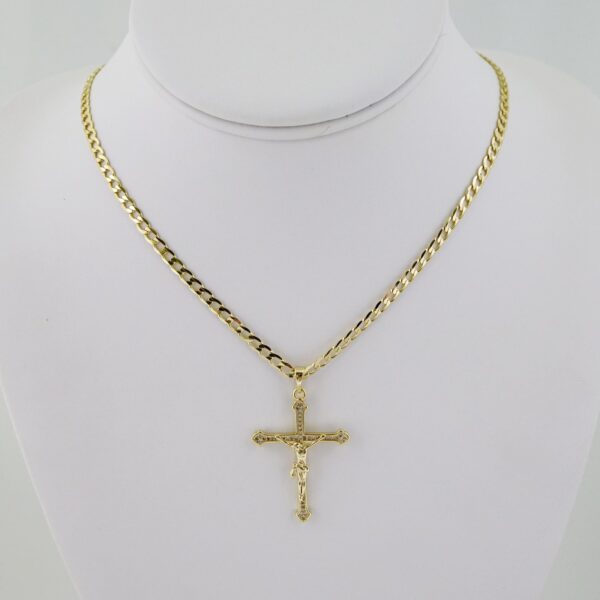 SET1727 Cadenas & Colgantes - Chain - Pendants - Zircon Stone - 14K Real Color - 3mmX60cm