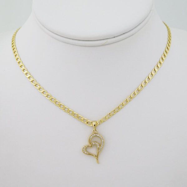 SET1731 Cadenas & Colgantes - Chain - Pendants - Zircon Stone - 14K Real Color - 3mmX45cm