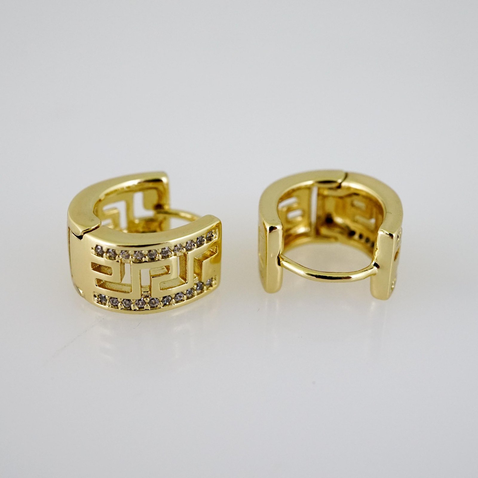 E2489 Earrings - Aretes - Zircon Stone - 14K Real Color - Image 2