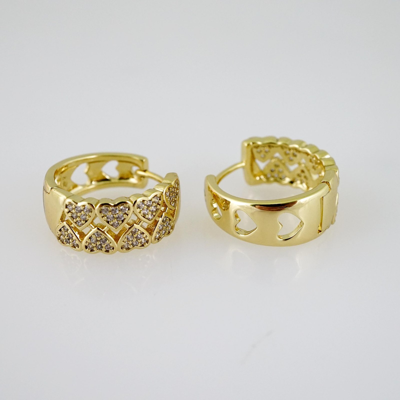 E2494 Earrings - Aretes - Zircon Stone - Silver Color - Image 2
