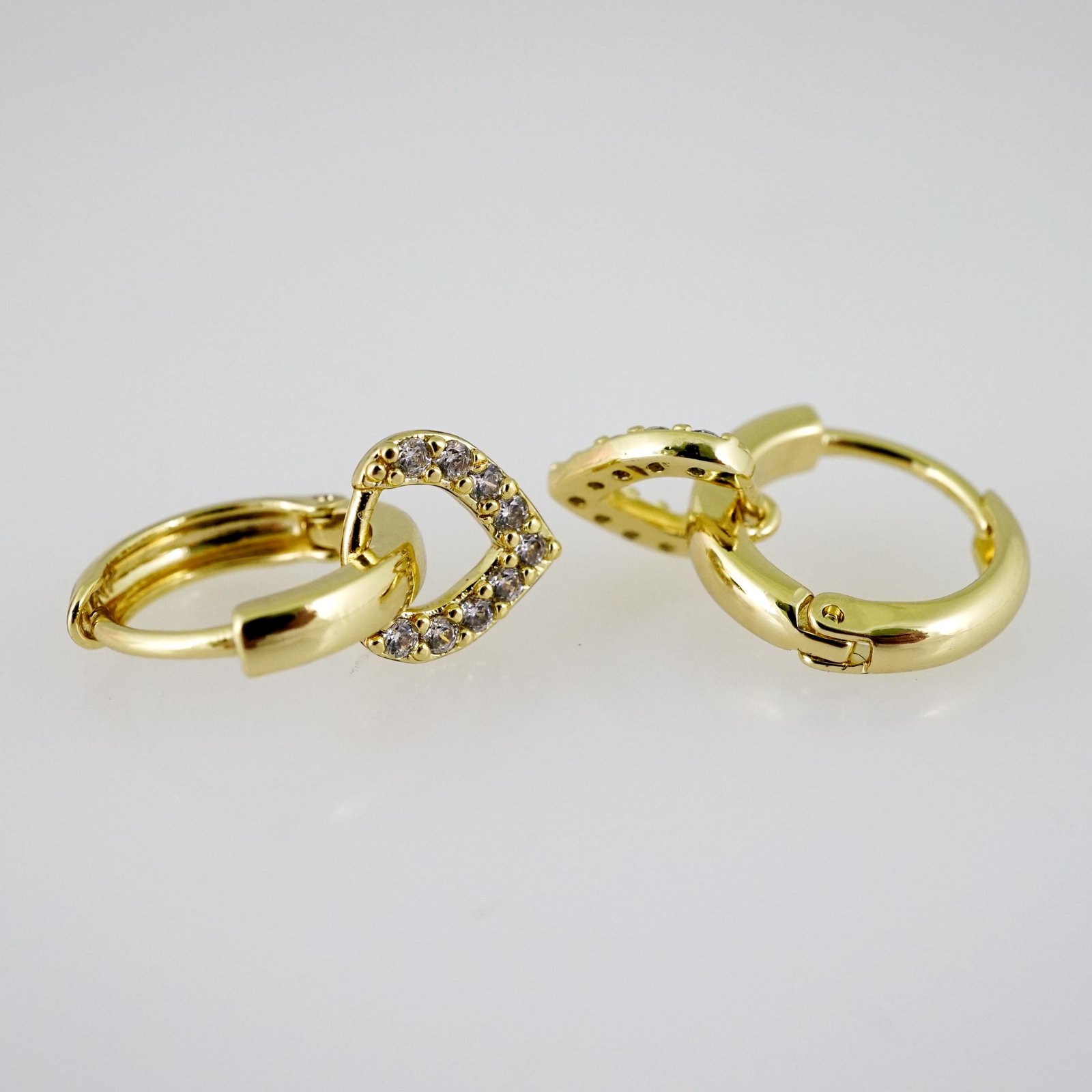E2495 Earrings - Aretes - Zircon Stone - 14K Real Color - Image 2