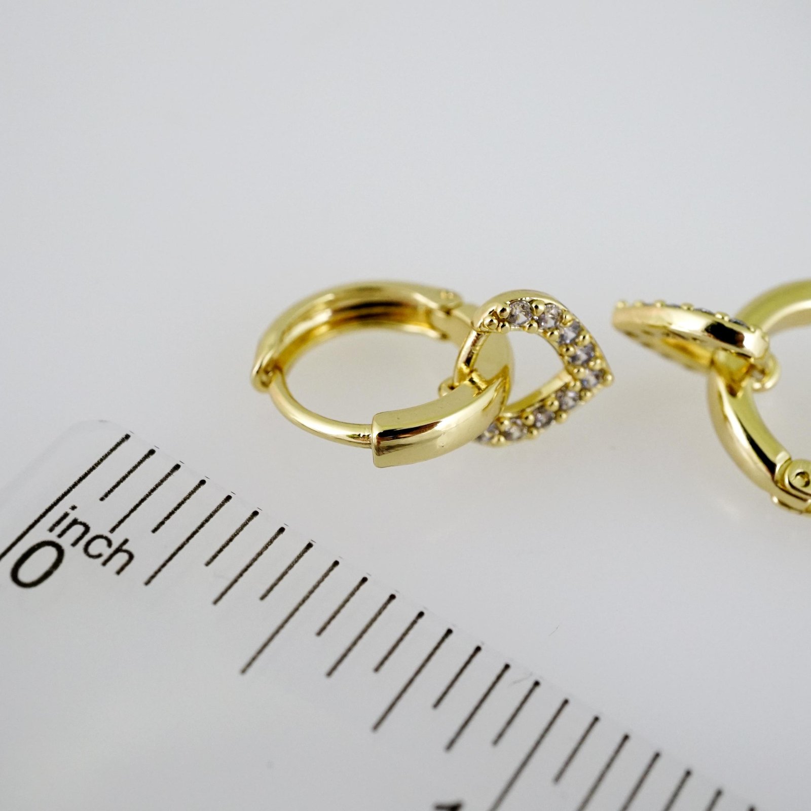 E2495 Earrings - Aretes - Zircon Stone - 14K Real Color - Image 3