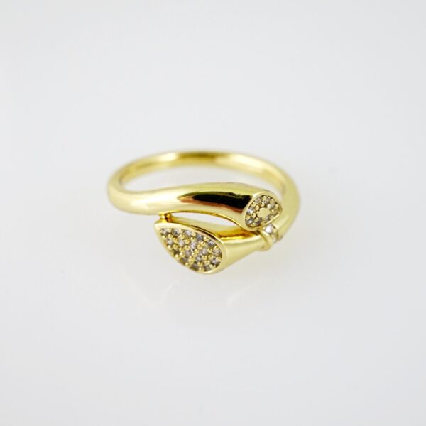 R701 RING - ANILLO - Zircon Stone - 14K Real Color