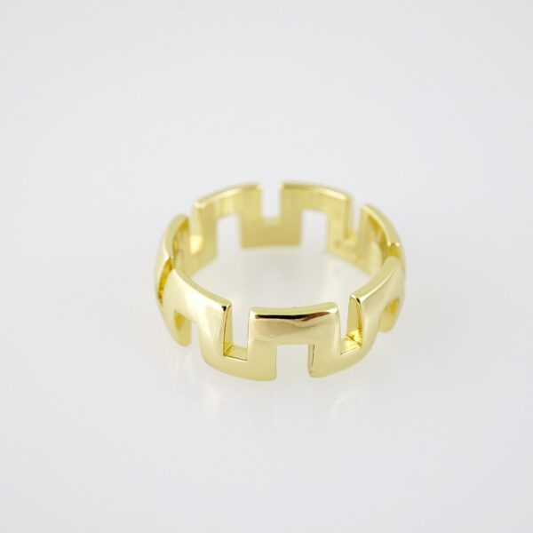 R703 RING - ANILLO - Plain - 14K Real Color