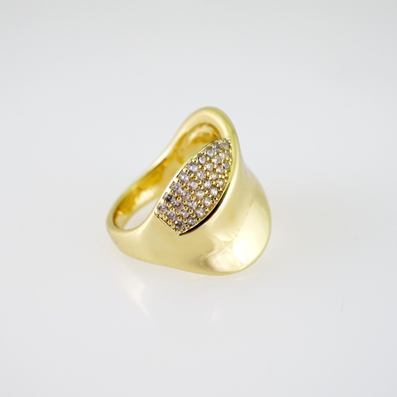 R771 RING - ANILLO - Zircon Stone - 14K Real Color - Image 2