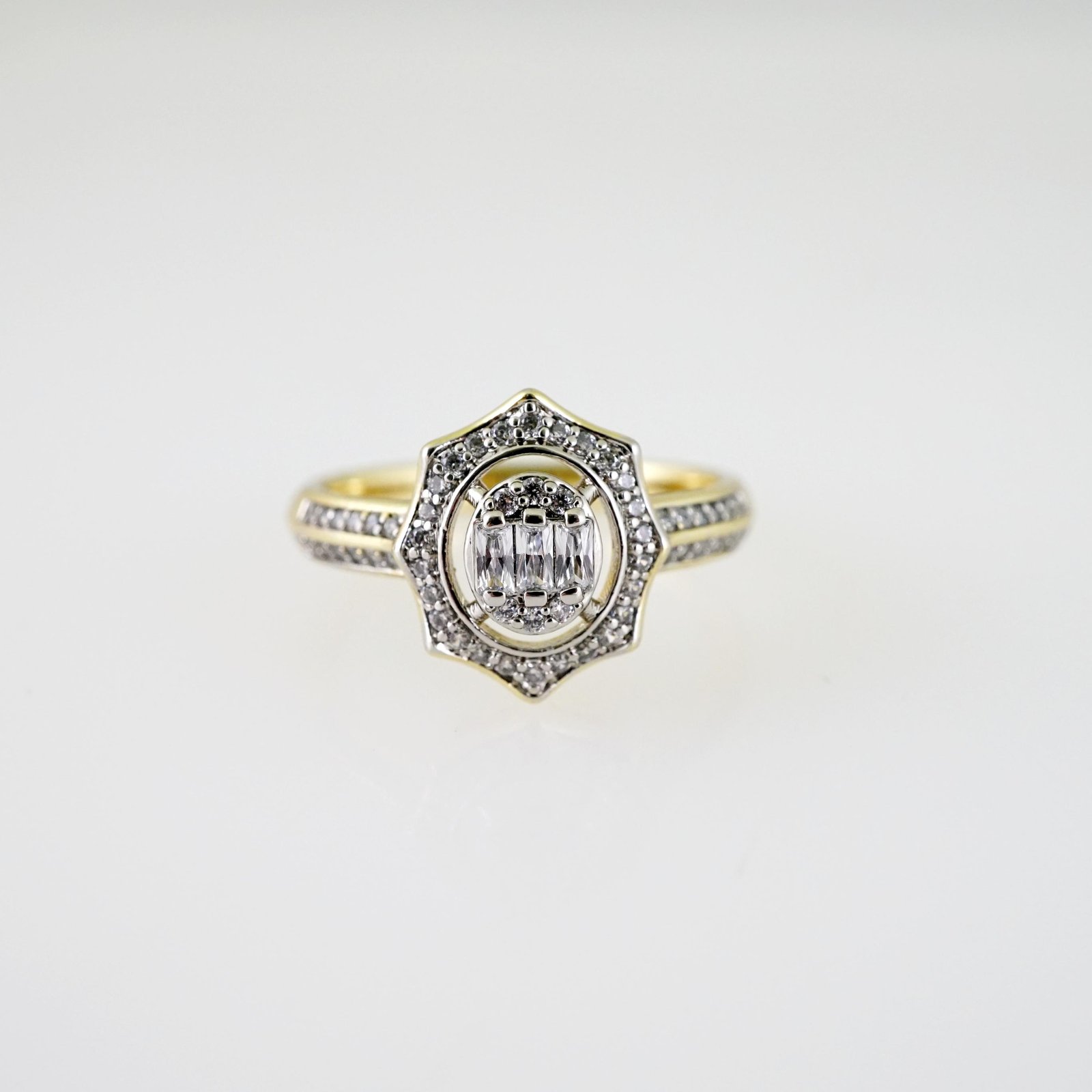R772 RING - ANILLO - Zircon Stone - 14K Real Color