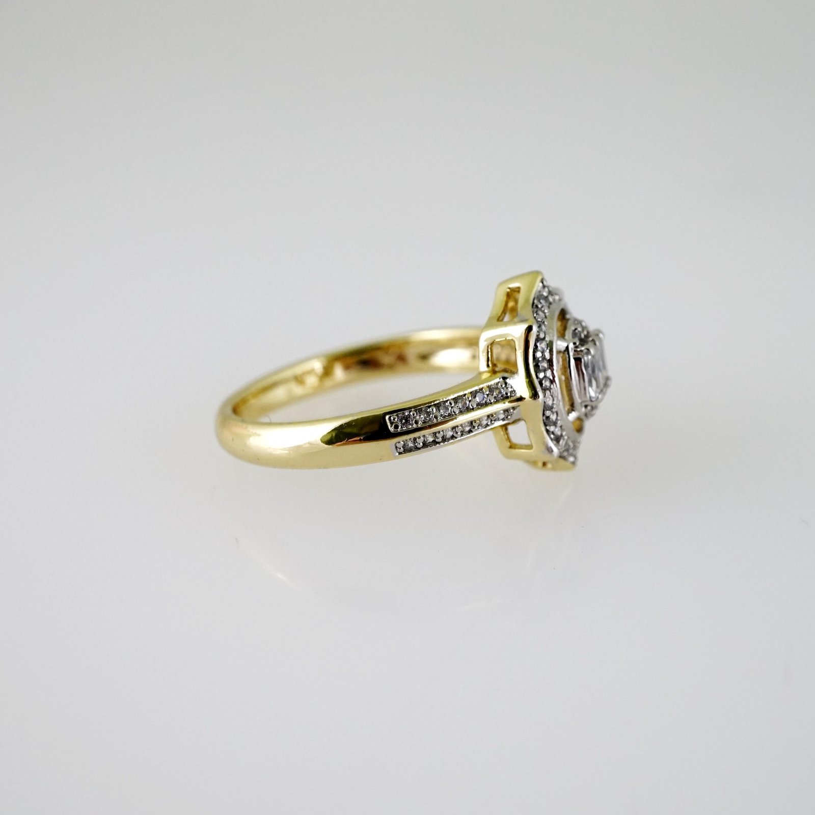 R772 RING - ANILLO - Zircon Stone - 14K Real Color - Image 2