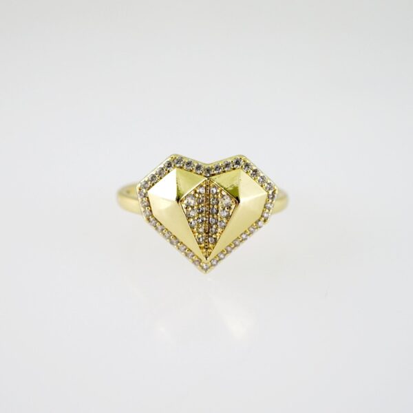 R773 RING - ANILLO - Zircon Stone - 14K Real Color