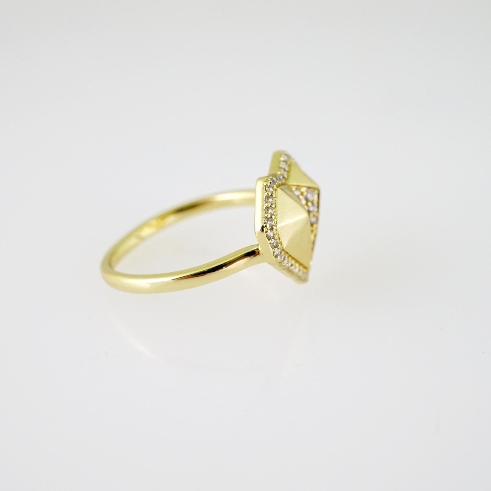 R773 RING - ANILLO - Zircon Stone - 14K Real Color - Image 2