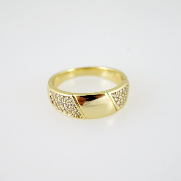 R777 RING - ANILLO - Zircon Stone - 14K Real Color
